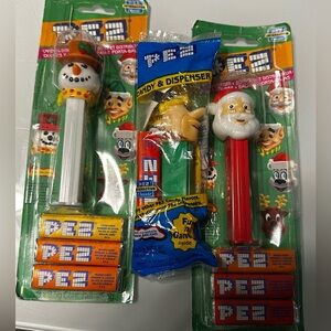 RARE VTG PEZ Dispensers Collector’s Lot (Santa/Snowman/Flintstone)